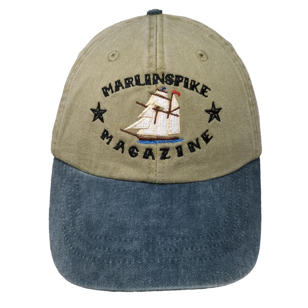 Adams Baseball Cap Green Blue One Size Marlinspike Magazine Sailing Ship Hat